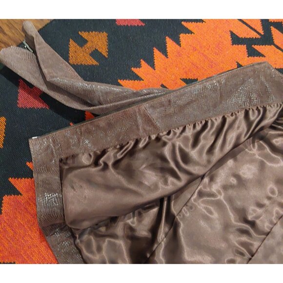 NEW Terry Lewis Women's Brown Snakeskin Style Zip Up Leather Jacket. Large - Picture 15 of 16